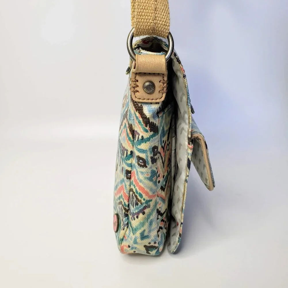 Sakroots Crossbody Bag‎ Women’s Campus Coated Canvas Mini Flap Messenger